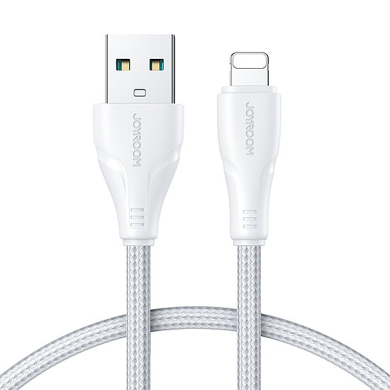 Joyroom kábel USB - Lightning 2,4A Surpass Series 1,2 m fehér (S-UL012A11)