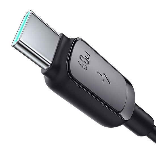 Joyroom Multi-Color Series A14 USB-C / USB-C 60W kábel 1.2m - fekete