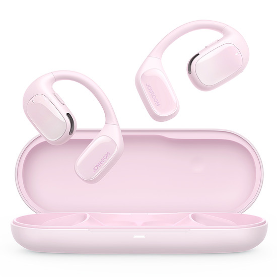 Joyroom Openfree JR-OE1 vezeték nélküli fülre helyezhető fejhallgató - rózsaszín