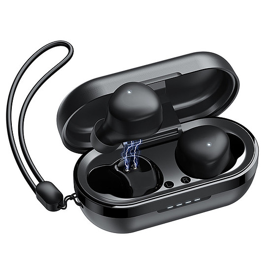 Joyroom TWS Bluetooth 5.1 300mAh vezeték nélküli fülhallgató fekete (JR-TL1 Pro)