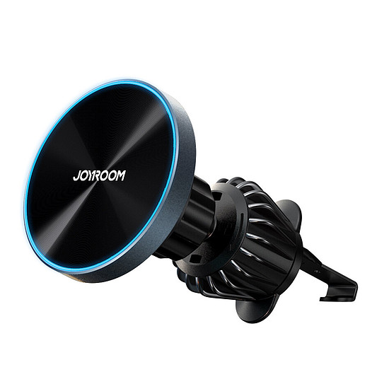 JoyRoom - Vezeték nélküli töltéssel rendelkező autós tartó (JR-ZS240 Pro) - Mágneses markolat, LED lámpa, szellőzőhöz - Fekete (KF2316981)