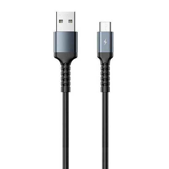 Kábel USB-mikro USB Remax Kayla II,1) RC-C008, 1m, fekete (RC-C008 A-M black)