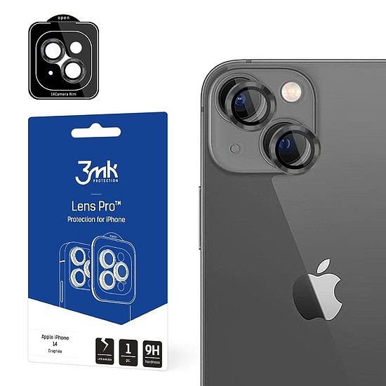 Kameraüveg iPhone 14 9H-hoz 3mk Lens Protection Pro sorozatú objektívhez - szürke