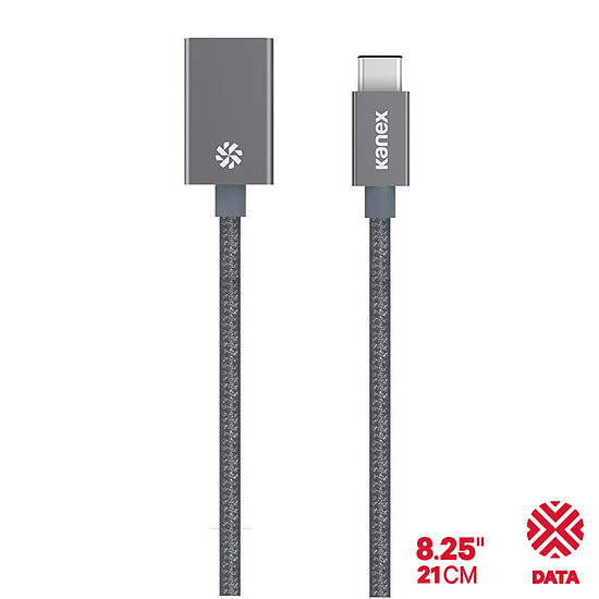 Kanex DuraBraid adapter - USB-C-USB 3.0 típusú alumínium adapter Space Grey (KU3CAPV1-SG)