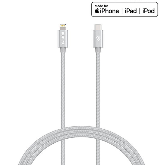 Kanex Premium DuraBraid USB-C - Lightning kábel ezüst (K157-1528-1MSV)