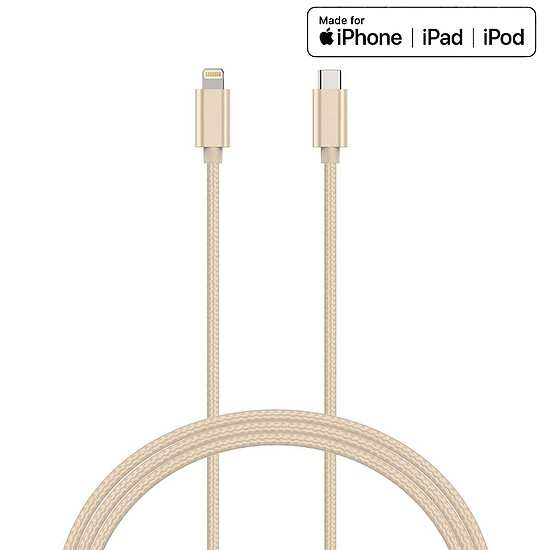 Kanex Premium DuraBraid USB-C-villámkábel arany (K157-1528-1MGD)