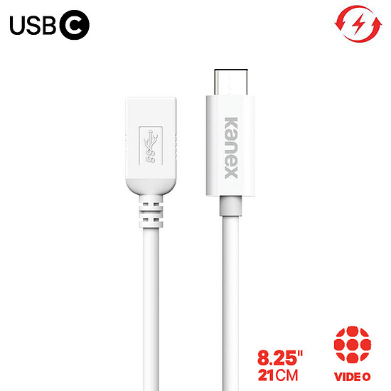 Kanex USB-C-USB adapter 21 cm fehér (KU3CA107I)