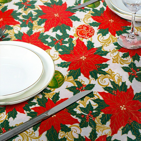 Karácsonyi asztalterítő - flanel - 132 x 178 cm (58652C)