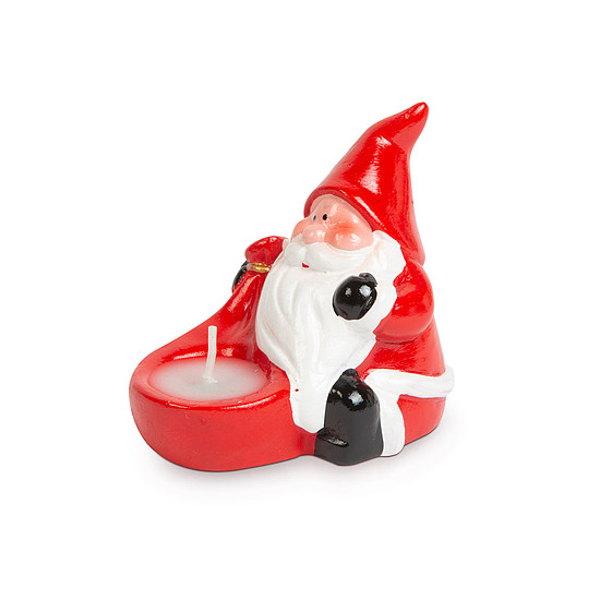 Karácsonyi gyertya - mikulás - 7,5 x 5,7 x 7 cm (58273A)