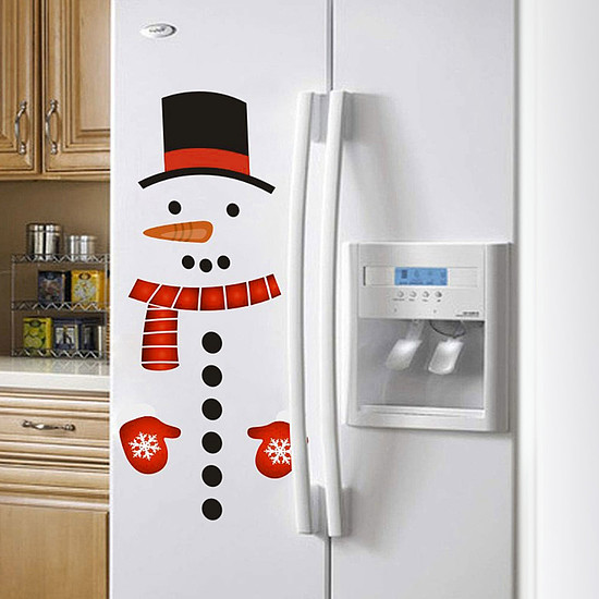 Karácsonyi matrica szett - hóember - 40 x 70 cm (58532)