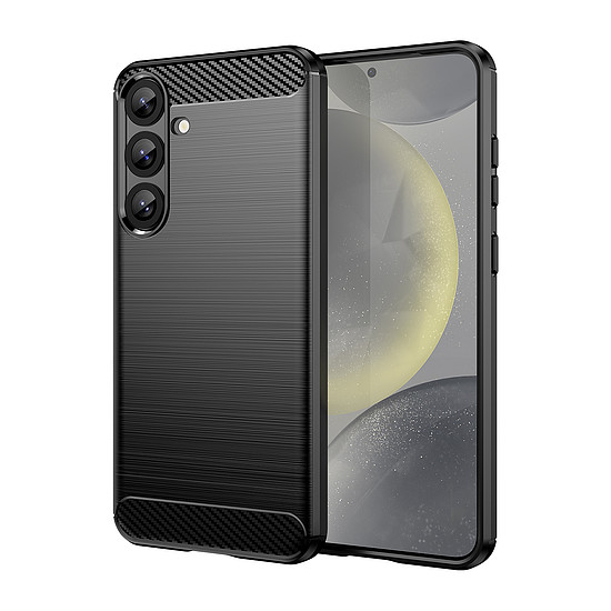 Karbon tok Samsung Galaxy S25+ készülékhez - fekete