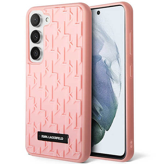 Karl Lagerfeld 3D Monogram tok Samsung Galaxy S23+ készülékhez - Rózsaszín