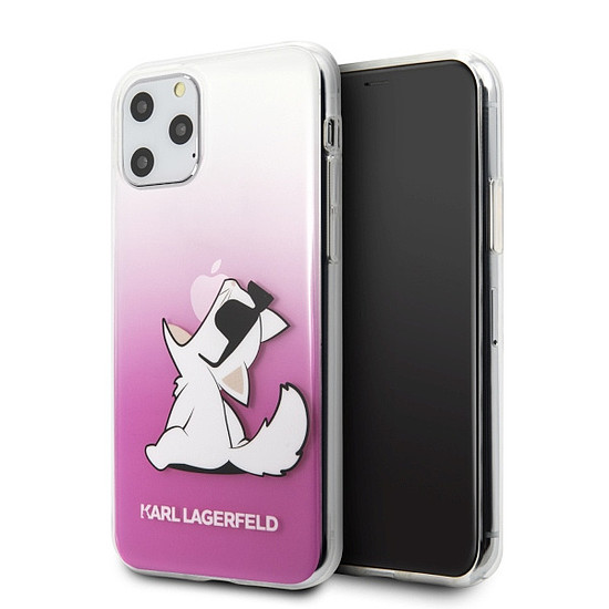 Karl Lagerfeld Choupette Fun iPhone 11 Pro tok - rózsaszín