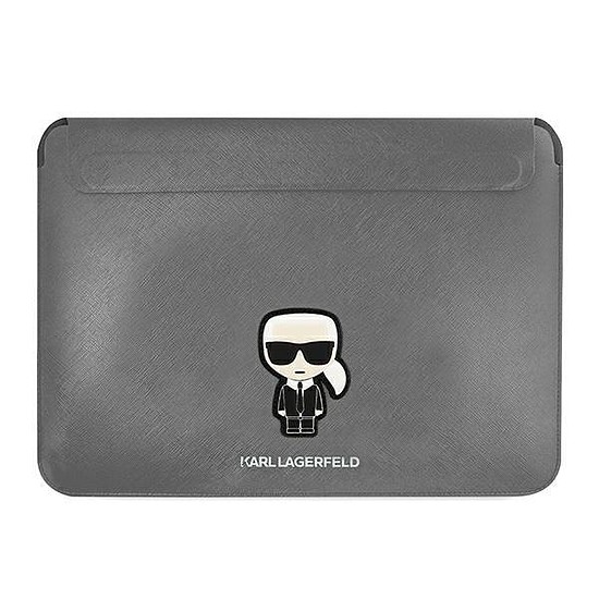 Karl Lagerfeld hüvely KLCS14PISFG 13/14" ezüst/remegés Saffiano Ikonik Karl