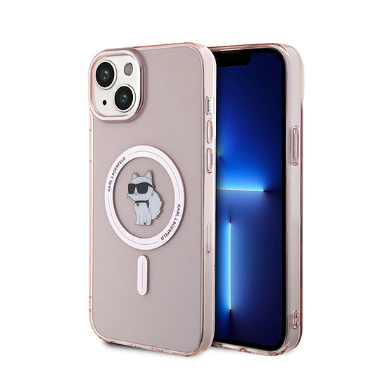 Karl Lagerfeld IML Choupette MagSafe - iPhone 15 Plus tok rózsaszín (KLHMP15MHFCCNOP)