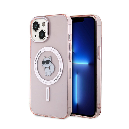 Karl Lagerfeld IML Choupette MagSafe - iPhone 15 tok rózsaszín (KLHMP15SHFCCNOP)