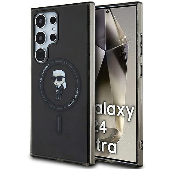 Karl Lagerfeld IML Ikonik MagSafe tok Samsung Galaxy S24 Ultra készülékhez, fekete