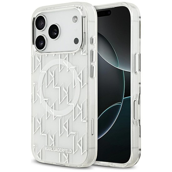 Karl Lagerfeld IML KL Monogram MagSafe tok iPhone 17 Próhoz - fehér