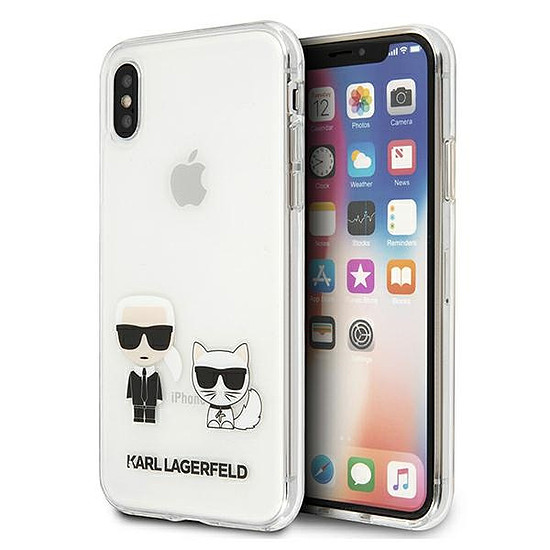 Karl Lagerfeld Karl & Choupette iPhone X / Xs tok - átlátszó