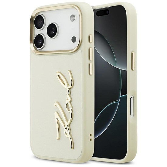 Karl Lagerfeld Karl Script Logo iPhone 17 Pro tok - bézs