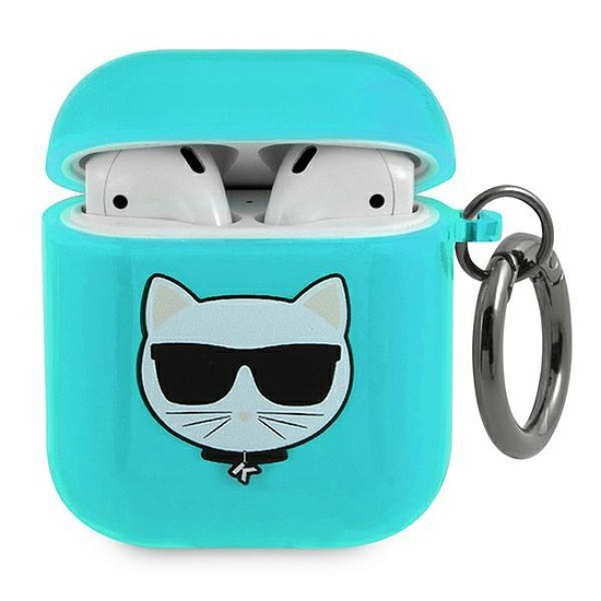 Karl Lagerfeld KLA2UCHFL AirPods borító kék/kék Choupette