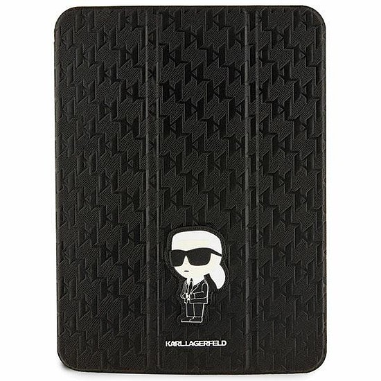 Karl Lagerfeld KLFC11SAKHPKK iPad 10,9" Folio Mágneses Allover Cover fekete/fekete Saffiano Monogram Ikonik