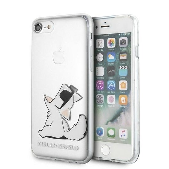 Karl Lagerfeld KLHCI8CFNRC iPhone 7/8 SE 2020 / SE 2022 keménytokos átlátszó Choupette Fun