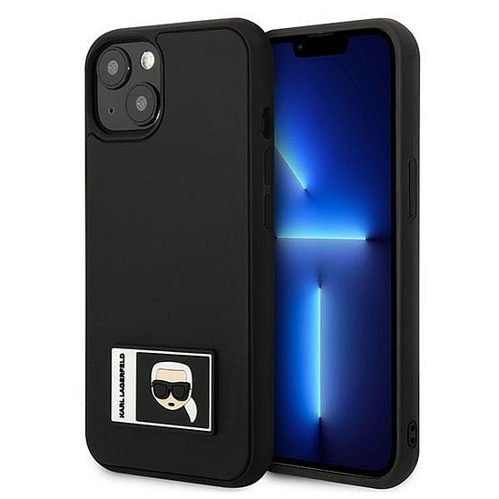 Karl Lagerfeld KLHCP13S3DKPK iPhone 13 mini 5.4" fekete/fekete keménytokos Ikonik Patch