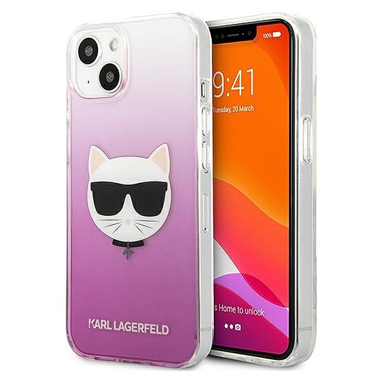 Karl Lagerfeld KLHCP13SCTRP iPhone 13 mini 5.4" kemény tokos rózsaszín/rózsaszín Choupette fej