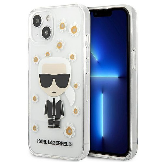 Karl Lagerfeld KLHCP13SHFLT iPhone 13 mini 5.4" átlátszó/átlátszó virág Ikonik Karl