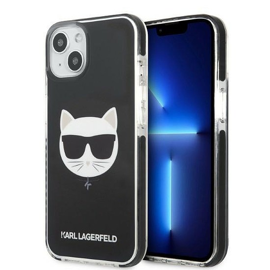 Karl Lagerfeld KLHCP13STPECK iPhone 13 mini 5.4"-es keménytokos fekete/fekete Choupette fej