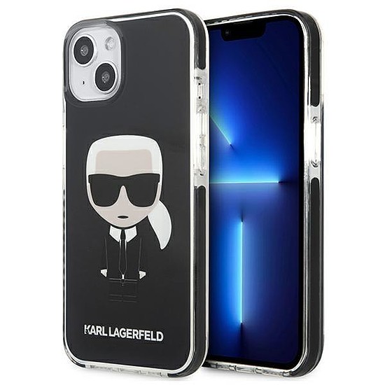 Karl Lagerfeld KLHCP13STPEIKK iPhone 13 mini 5,4" kemény tok, fekete/fekete Iconik Karl