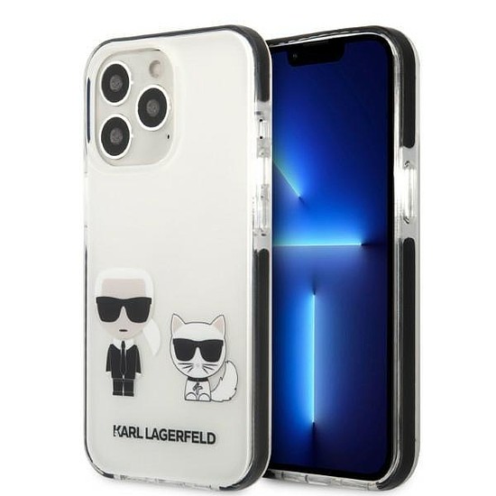 Karl Lagerfeld KLHCP13XTPEKCW iPhone 13 Pro Max 6.7" keményház fehér/fehér Karl&Choupette