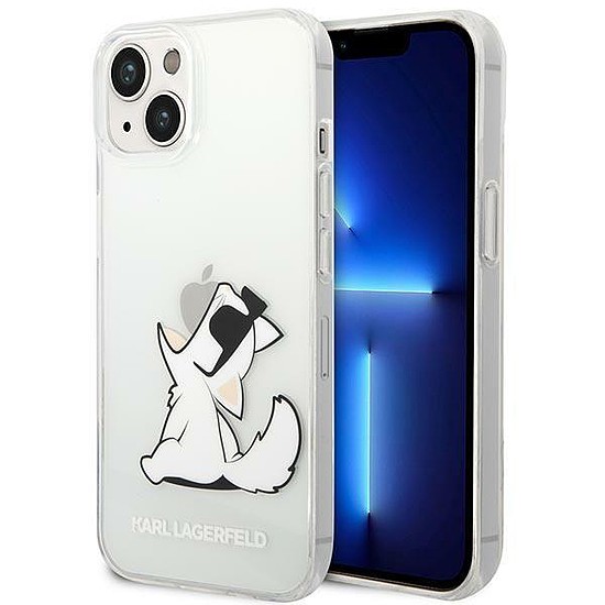 Karl Lagerfeld KLHCP14MCFNRC iPhone 14 Plus 6.7 hüvelykes keménytokos átlátszó / átlátszó Choupette Fun