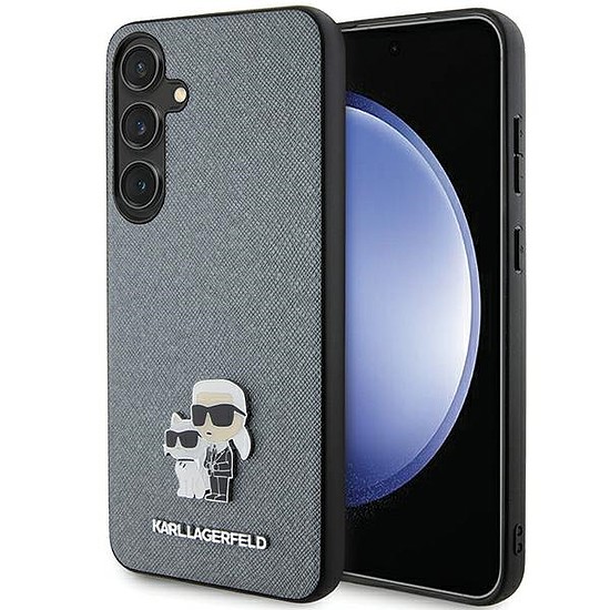 Karl Lagerfeld KLHCS24MPSAKCMPG S24+ S926 keménytokos szürke/szürke Saffiano Karl & Choupette fém tű