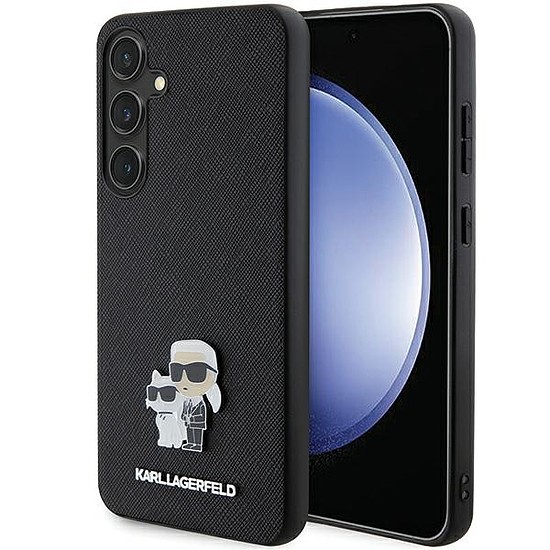 Karl Lagerfeld KLHCS24MPSAKCMPK S24+ S926 keménytok fekete/fekete Saffiano Karl & Choupette fém tű