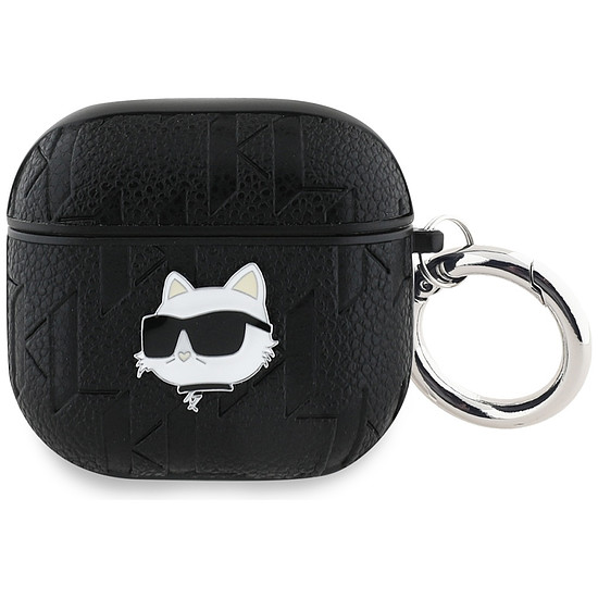 Karl Lagerfeld Monogram Choupette Head Case AirPods 4-hez - Fekete