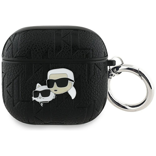 Karl Lagerfeld Monogram Karl & Choupette fejtok AirPods 4-hez - fekete