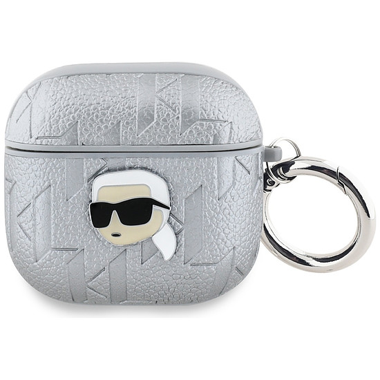 Karl Lagerfeld Monogram Karl Head tok AirPods 4-hez - ezüst