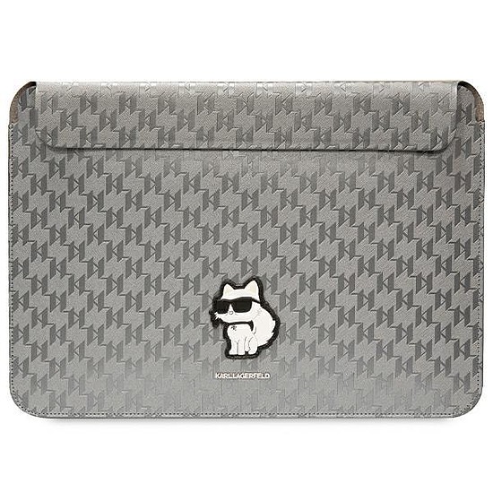 Karl Lagerfeld Saffiano Monogram Choupette KLCS14SAKHPCG 14" laptoptok - ezüst