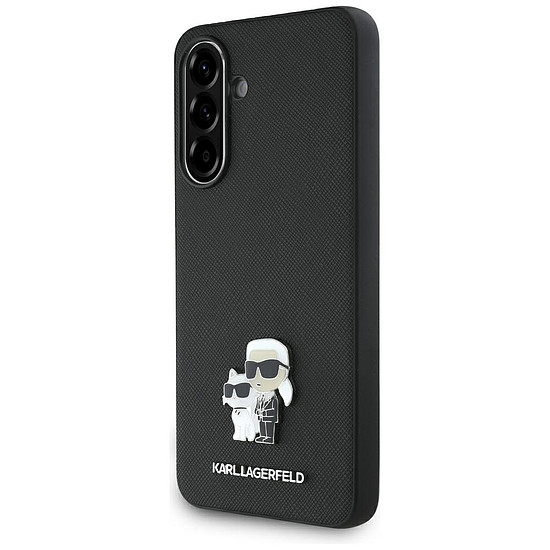 Karl Lagerfeld Saffiano tok K&C fém logóval Samsung Galaxy A56 készülékhez, fekete
