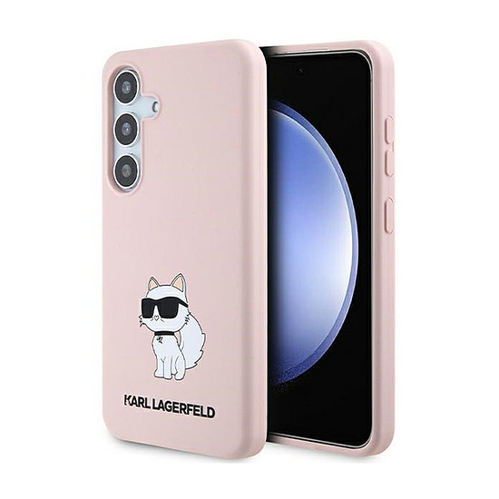 Karl Lagerfeld Szilikon Choupette - Samsung Galaxy S24+ tok rózsaszín (KLHCS24MSNCHBCP)