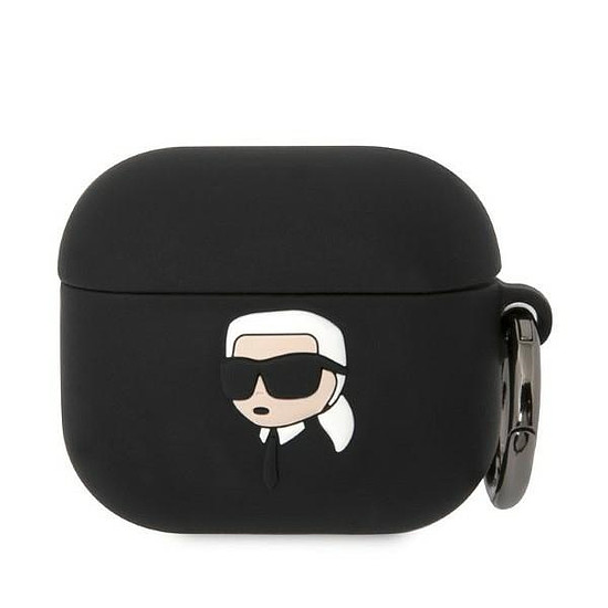 Karl Lagerfeld szilikon Karl Head 3D tok AirPods 3-hoz - fekete