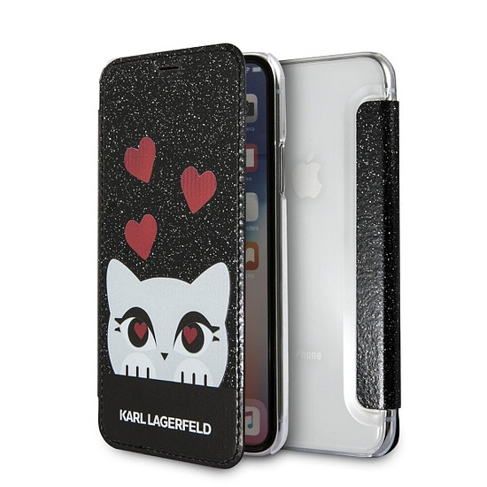 Karl Lagerfeld Valentine iPhone X/Xs tok - fekete