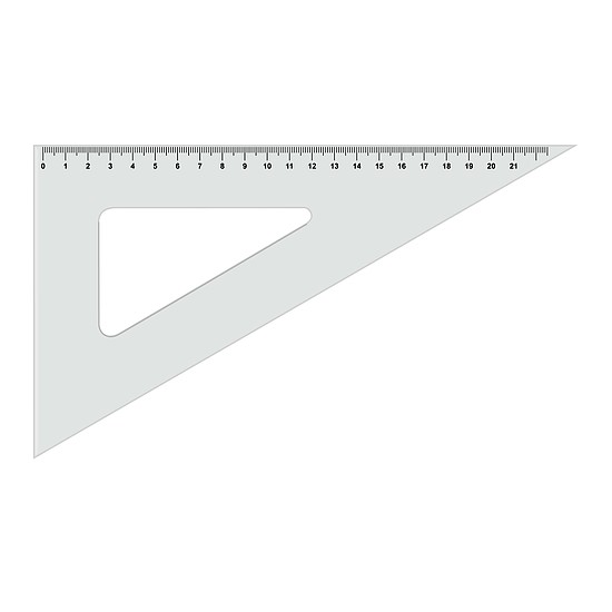Koh-I-Noor háromszög vonalzó műanyag 45 fokos 17,7 cm átlátszó 744150