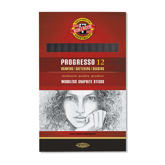 Koh-I-Noor Progresso 8911 tömör grafit grafitceruza 2B 12db-os fekete normál kerek