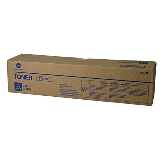 Konica Minolta Bizhub C353 toner eredeti Cyan 20K TN314C A0D7451