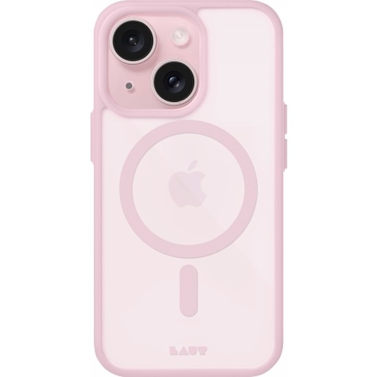 LAUT Huex Protect tok MagSafe-el iPhone 14 Plus / 15 Plus készülékhez - rózsaszín