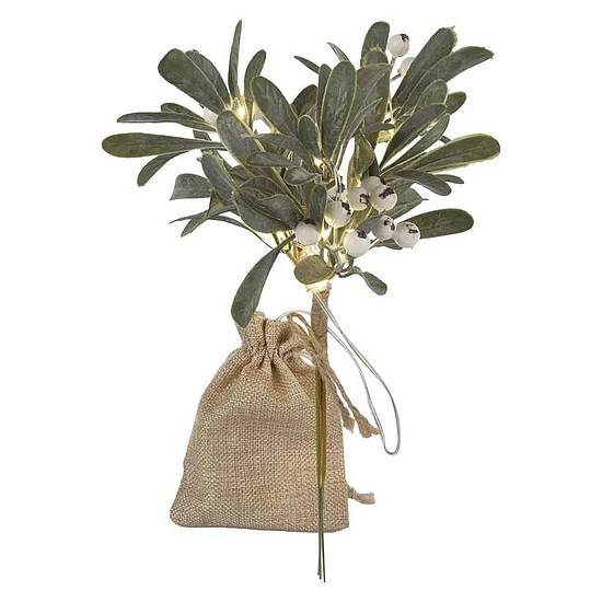 LED dekoráció - fagyöngyág, 2x AA, meleg fehér, időzítő