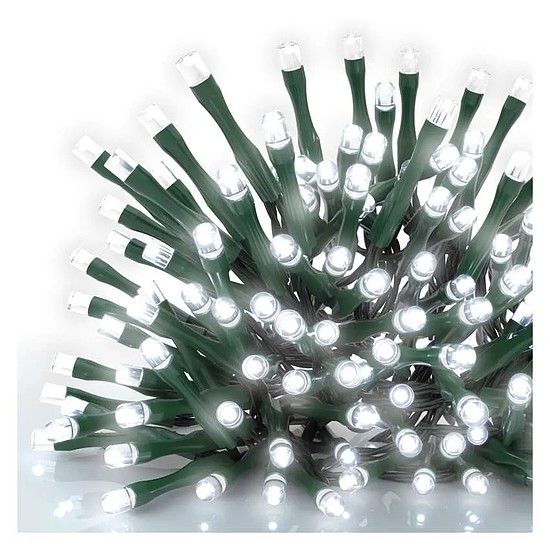 LED karácsonyi fényfüzér, 50 m, kültéri és beltéri, hideg fehér, progr, időz.